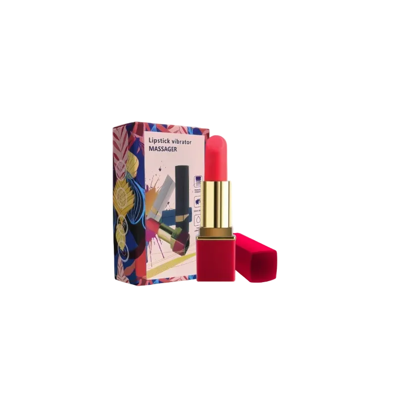 Mini Vibromasseur Rouge à Lèvres Bella - Silencieux, Étanche & Compact