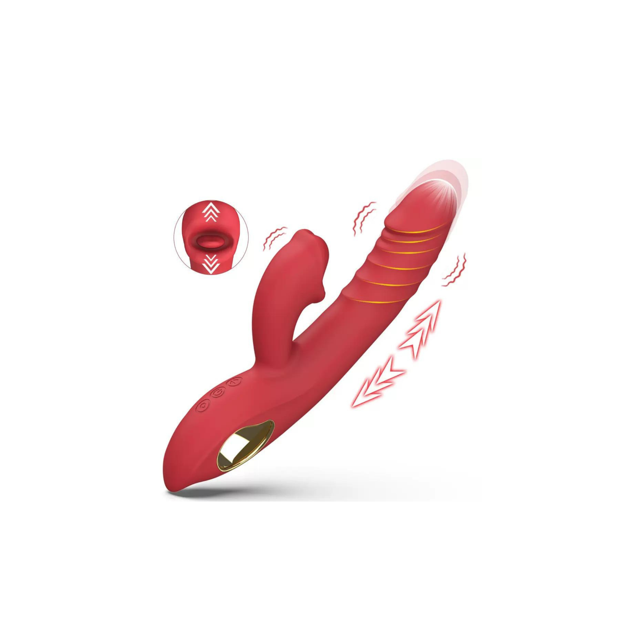 Vibromasseur Double Stimulation Emma – Va-et-Vient, Succion & 10 Modes de Vibration