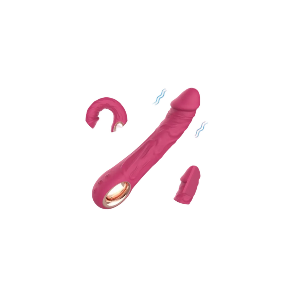 Vibromasseur Réaliste Elvira - 10 Modes de Vibration, Point G, Silicone Doux & Étanche