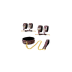 Kit de Bondage Sienna - Collier & Menottes Ajustables, Confortable & Élégant