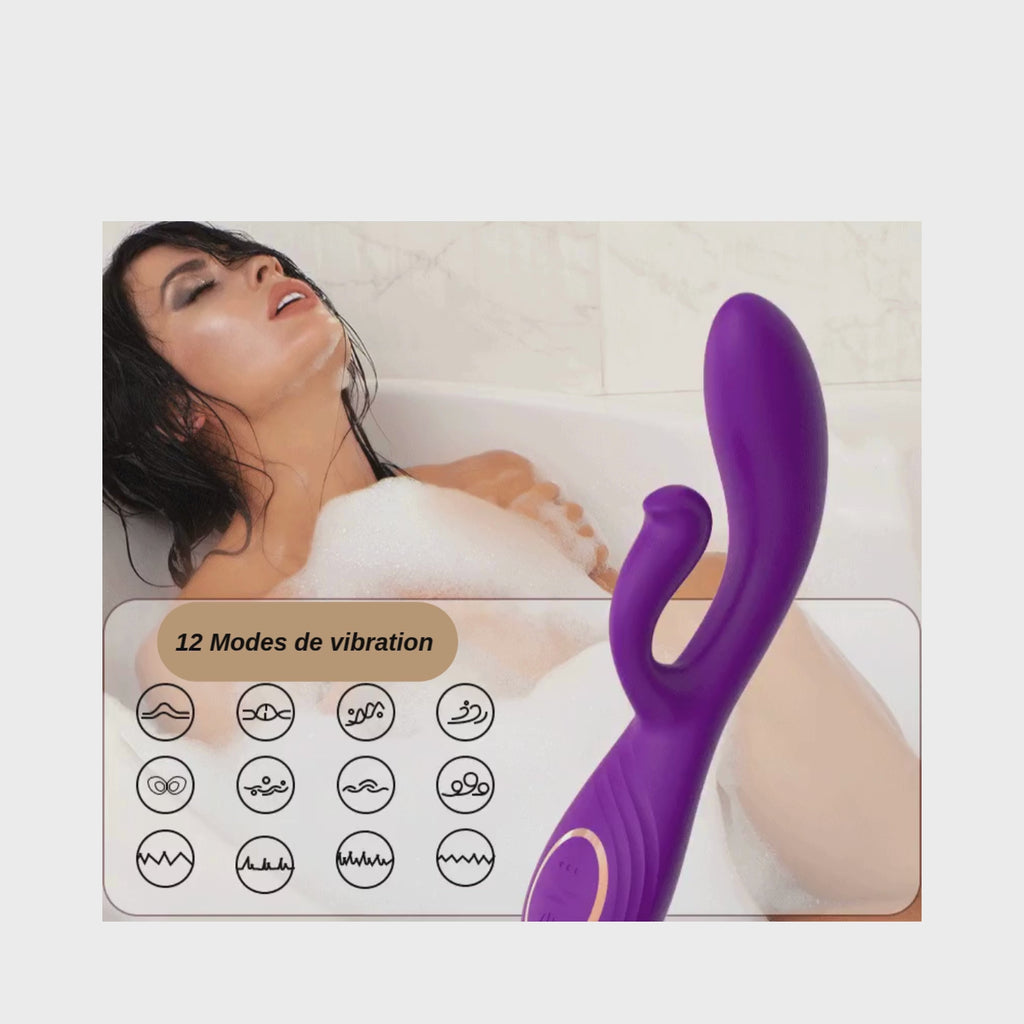 Vibromasseur Rabbit Double Moteur Calista - 12 Modes, Puissant & Étanche